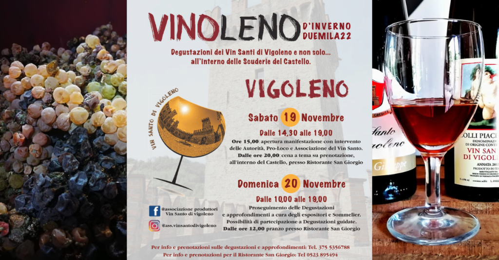 VINOLENO d'inverno - degustazione Vin Santo di Vigoleno - 19e20 nov 2022